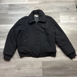 Black Bomber Jacket Wallace and Barnes